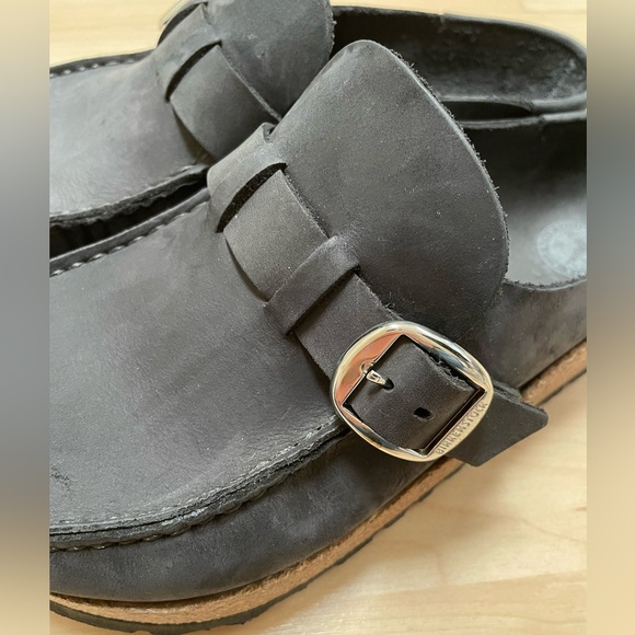 BIRKENSTOCK Buckley Leather Clog Women's Size US 7-7½ EU 38 Black - Picture 7 of 9